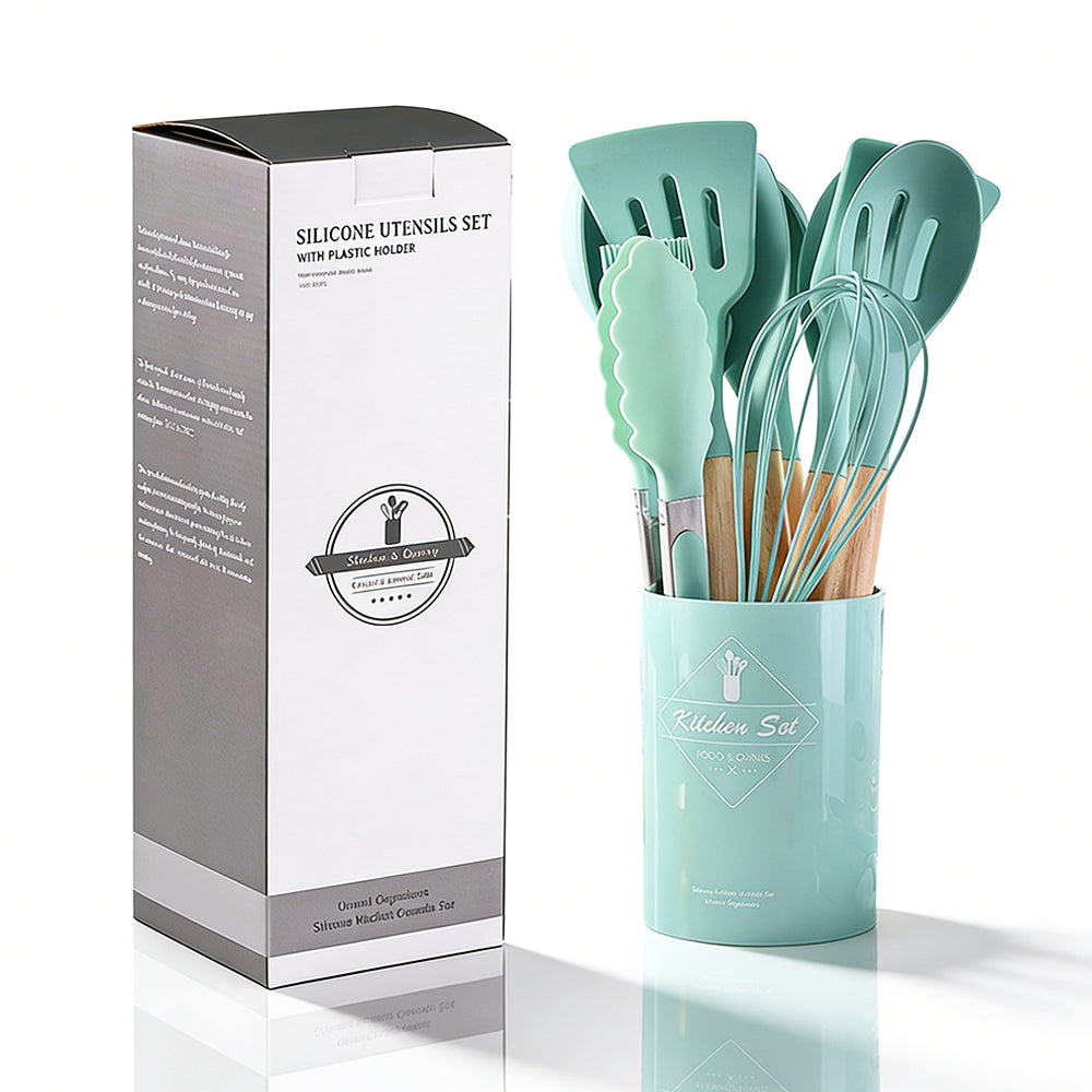 Set de 12 ustensiles de cuisine en silicone